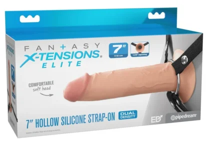 Fantasy X-tensions Elite 7" – dutý silikónový strap-on návlek, svetlý
