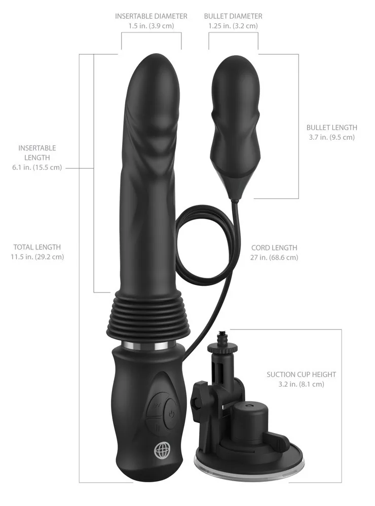 Fetish Fantasy Ultimate Silicone Thruster – prírazový vibrátor, čierny – Obrázok 6