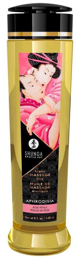 Shunga erotický masážny olej Aphrodisia – ruža – Obrázok 2