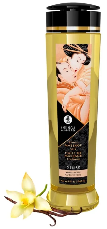 Shunga erotický masážny olej Desire – vanilka