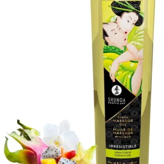 Shunga erotický masážny olej Irresistible – ázijská kvetinovo-ovocná vôňa