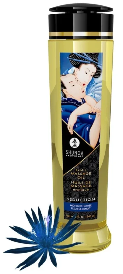 Shunga erotický masážny olej Seduction – Midnight Flower