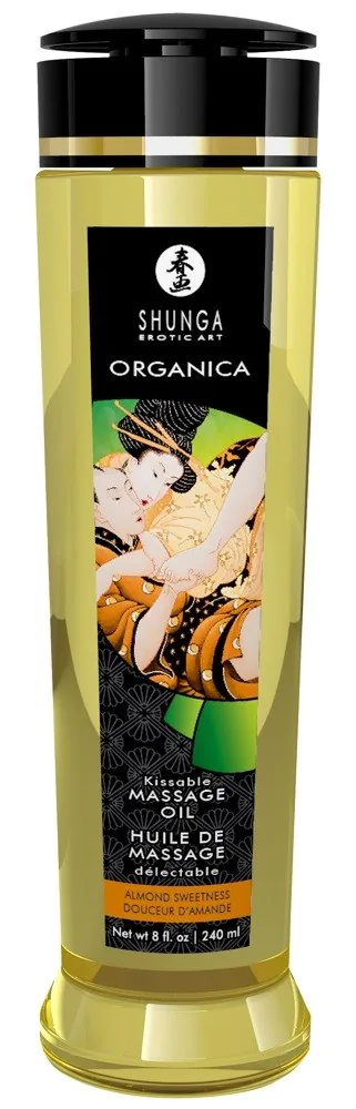 Shunga Organica masážny olej – mandľa (Almond Sweetness) – Obrázok 2