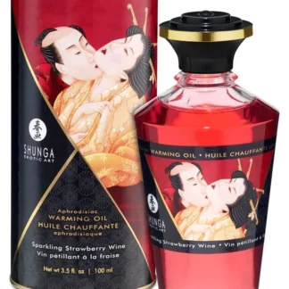 Shunga Aphrodisiac Warming Oil – jahodové víno