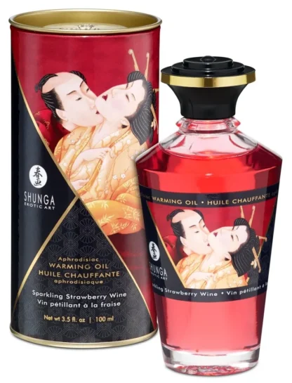 Shunga Aphrodisiac Warming Oil – jahodové víno