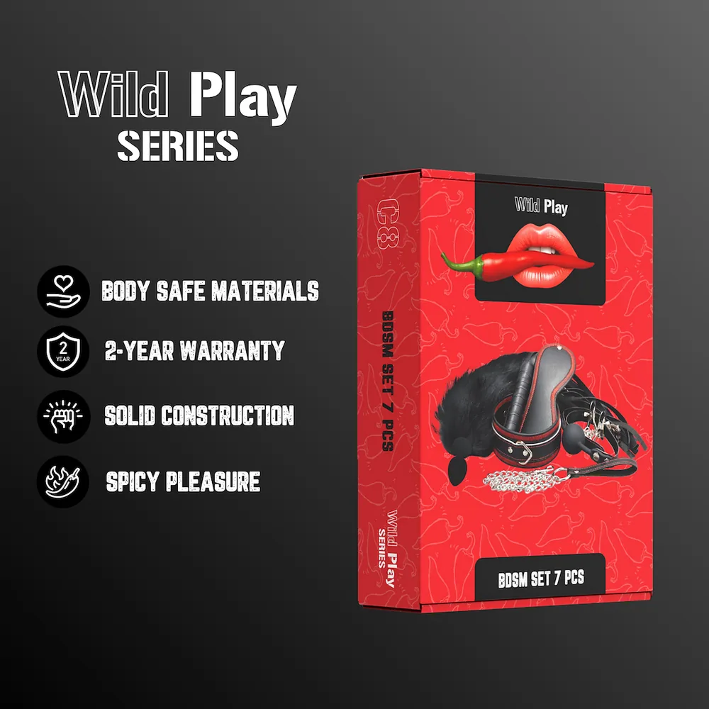 Sada BDSM 7 produktov Erospace Wild Play C8 – Obrázok 2
