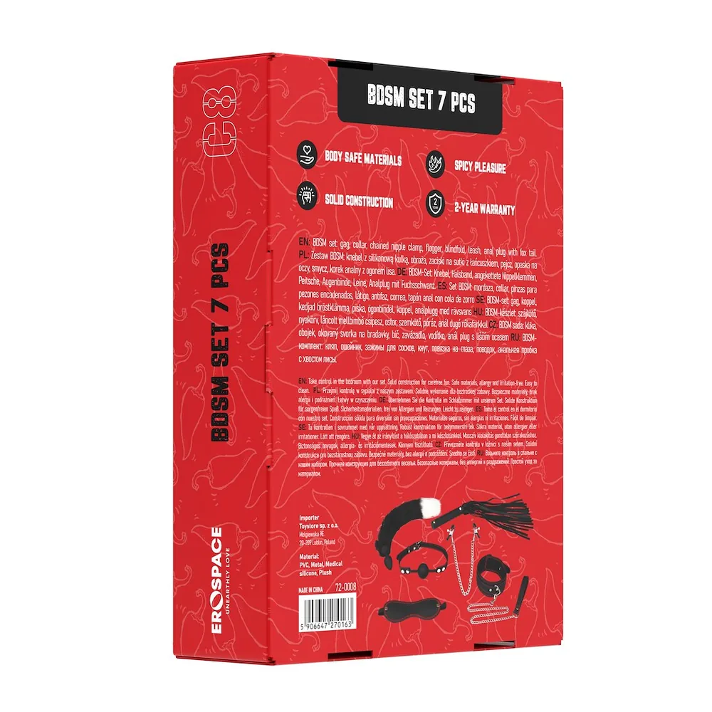 Sada BDSM 7 produktov Erospace Wild Play C8 – Obrázok 12