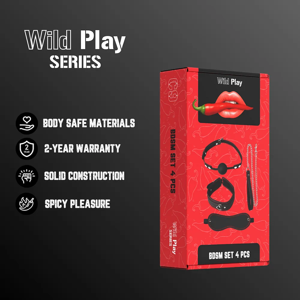 Sada BDSM 4 produkty Erospace Wild Play C9 – Obrázok 2