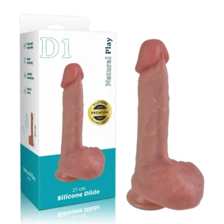 Silikónové dildo 21 cm Erospace Natural Play D1
