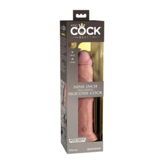 King Cock Elite 9" Dual Density dildo s prísavkou - prírodné