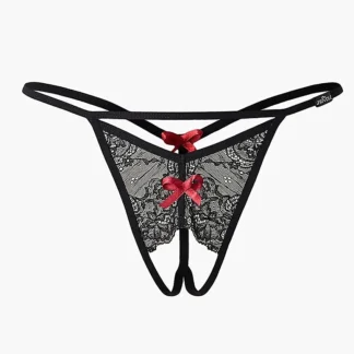 Le Frivole Nohavičky s prístupom a červenými mašličkami Easy to Love (0433, L/XL)