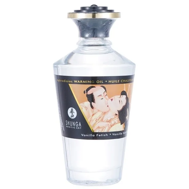 Shunga Aphrodisiac hrejivý masážny olej Vanilka 100 ml