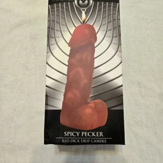 Spicy Pecker - červená sviečka penis na hru s voskom