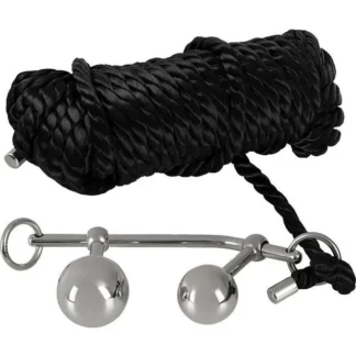 You2Toys Bondage Plugs - kovové rozťahovacie guličky s lanom (149 g)