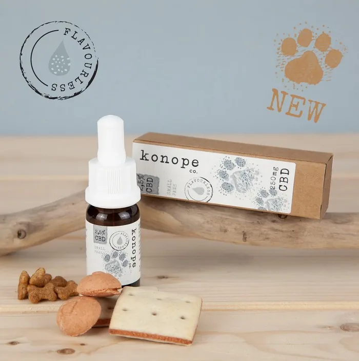 Konope co. 2,5% CBD olej pre domácich miláčikov – bez príchute, 250 mg, 10 ml