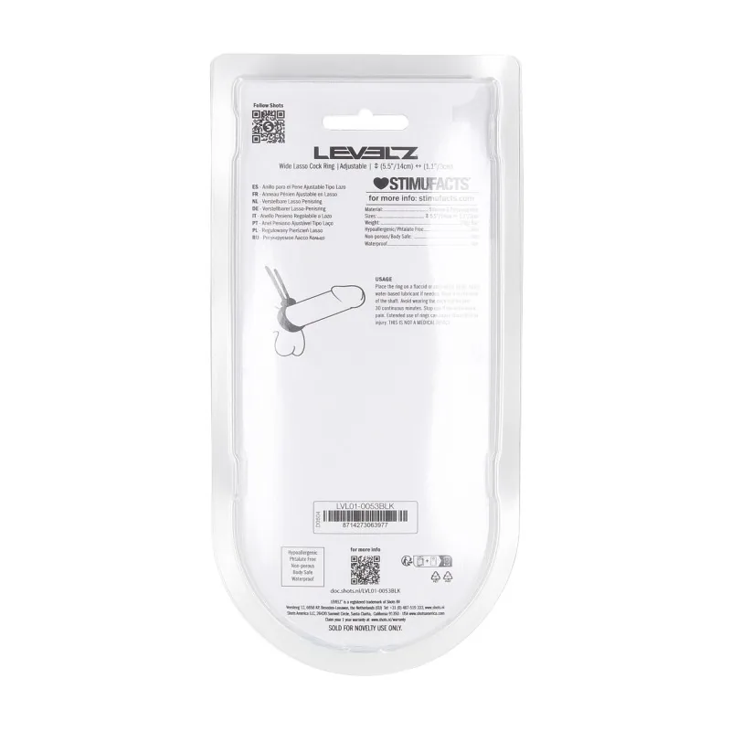 Levelz nastaviteľný erekčný krúžok Wide Lasso – Obrázok 6