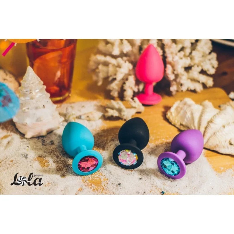 Lola Games Cutie análny kolík Small čierny s mesačným kameňom – Obrázok 4