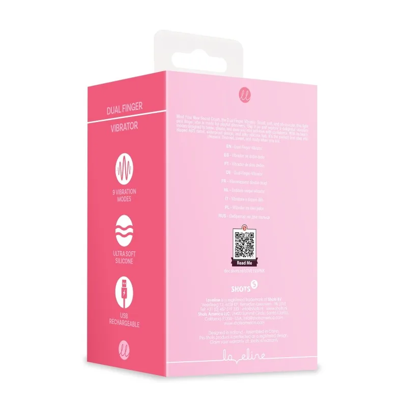 Loveline Dual – prstový vibrátor, ružový – Obrázok 9