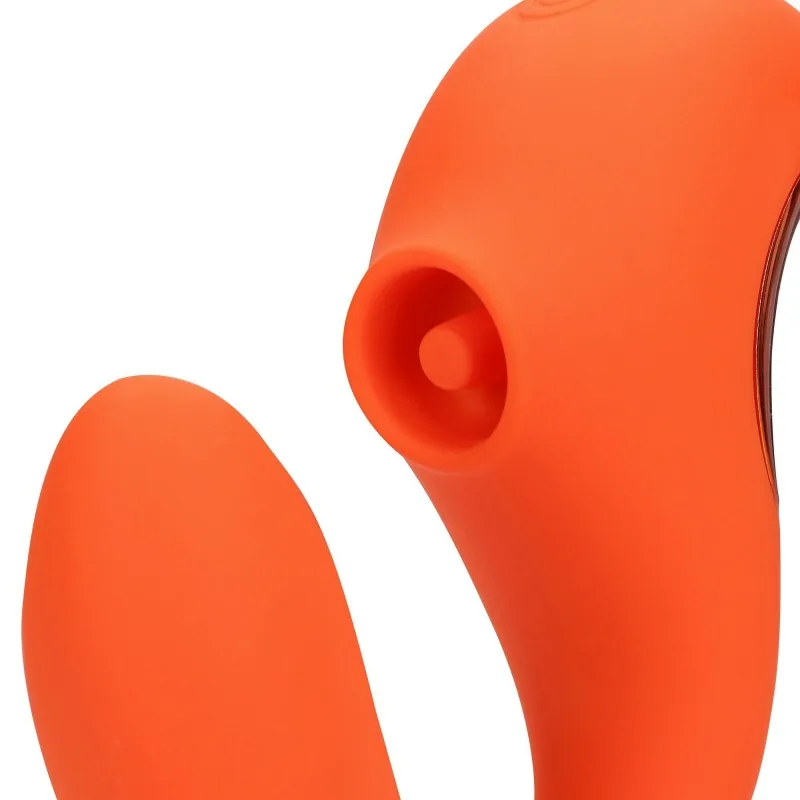 Loveline vibrátor na bod G s klitorisovou pulzovou vlnou, oranžový – Obrázok 5