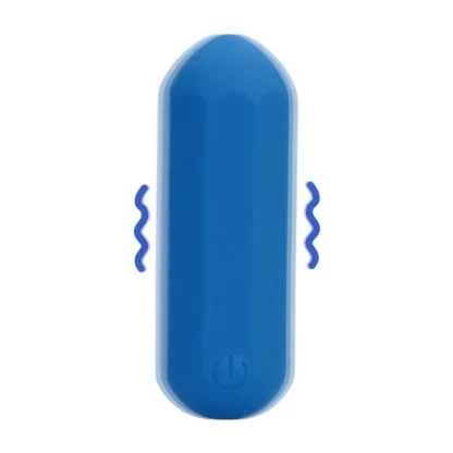 Loveline šesťhranný mini vibrátor (bullet), modrý