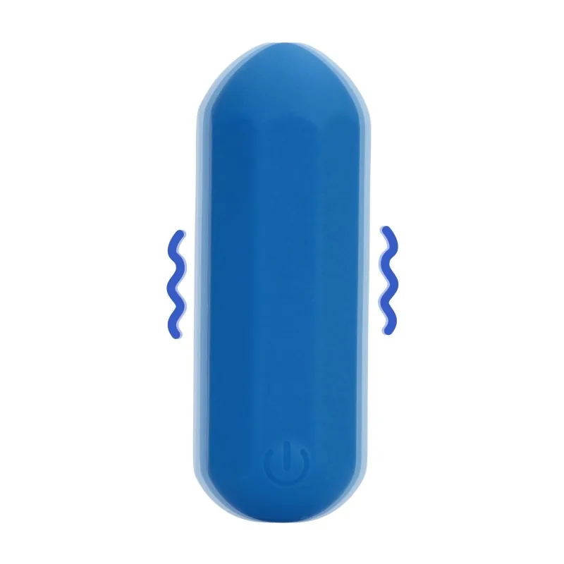 Loveline šesťhranný mini vibrátor (bullet), modrý