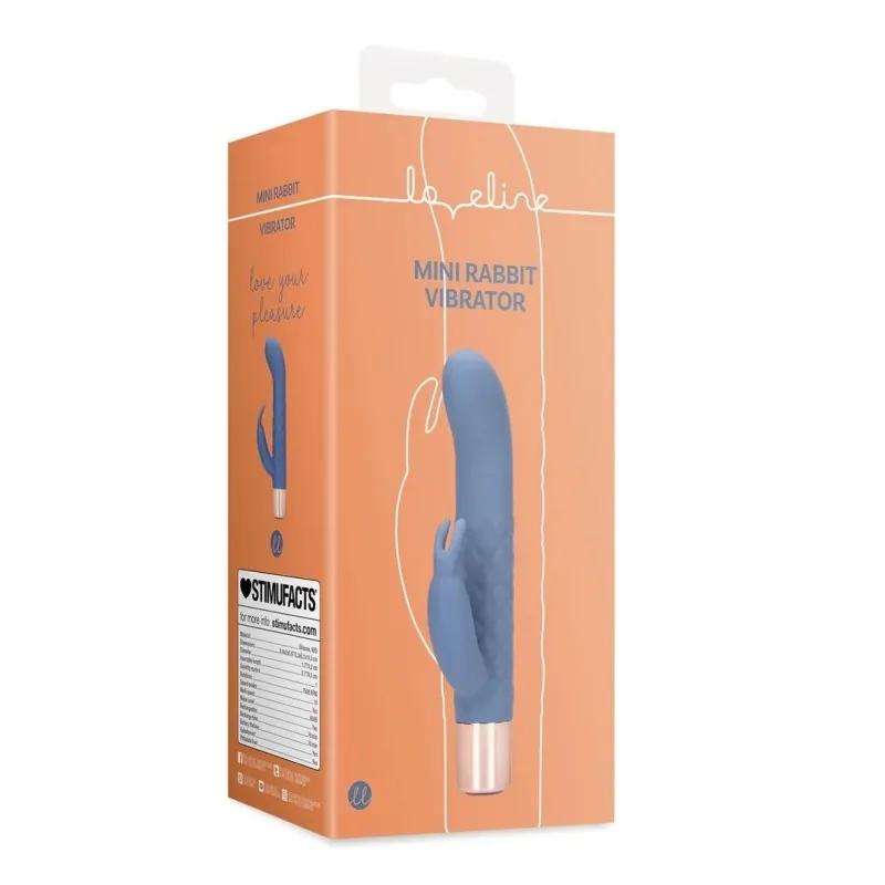 Loveline mini králičí vibrátor, modrý – Obrázok 11