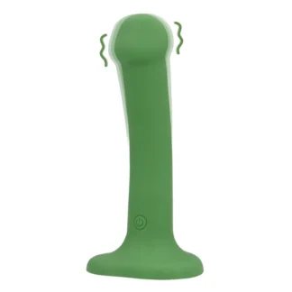 Loveline nefalické vibračné dildo, malé, zelené