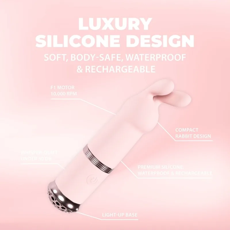Loveline Rêve Mini – králičí mini vibrátor, ružový – Obrázok 4