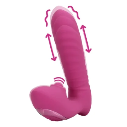 Loveline prírazový vibrátor s poklepávaním, ružový