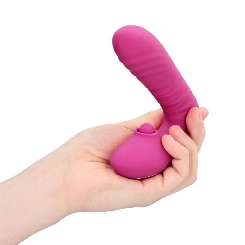 Loveline prírazový vibrátor s poklepávaním, ružový – Obrázok 9