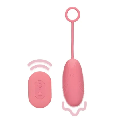 Loveline Ultra Soft silikónové vibračné vajíčko s diaľkovým ovládaním Pink Arabesque