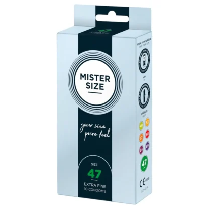 Mister Size - kondóm - extra tenký - 47 mm - 10 ks