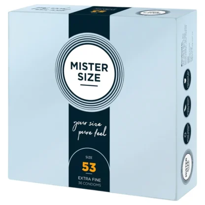 Mister Size - tenký kondóm - 53 mm - 36 ks