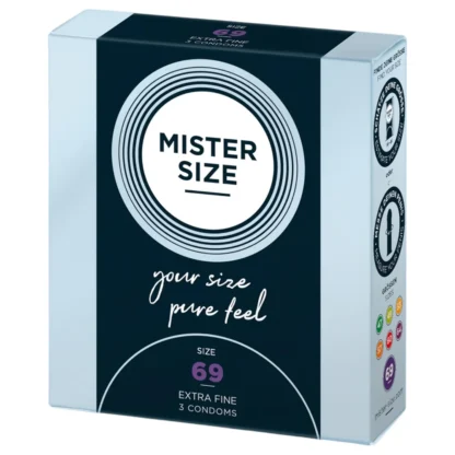 Mister Size - ultra tenký kondóm - extra veľkosť 69mm - 3 ks