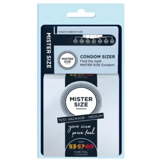 Mister Size - kondómy testovacia sada s meradlom penisu - 3 ks