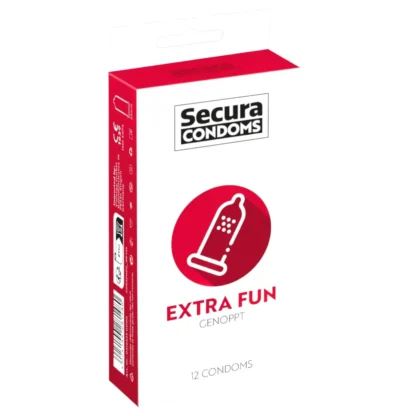 Secura Extra Fun - kondómy s bodkami - 53mm - 12 ks