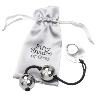 Fifty Shades of Grey - venušine guličky - kovové - strieborné