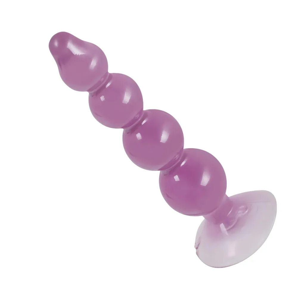 You2Toys - análny kolík s guľôčkami - prísavka - fialový