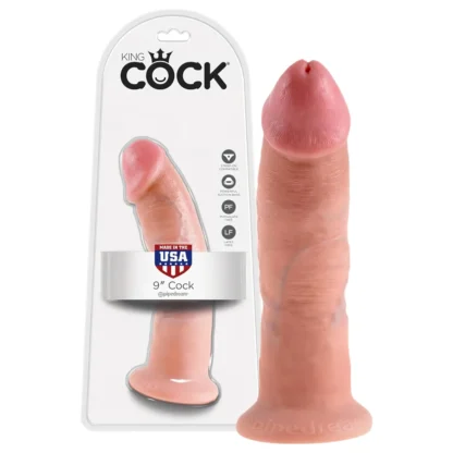 King Cock 9 - realistický dildo s prísavkou - 23 cm - telová farba