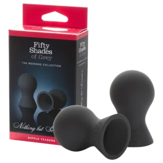 Fifty Shades of Grey - Vákuový stimulátor bradaviek - silikón - sivý