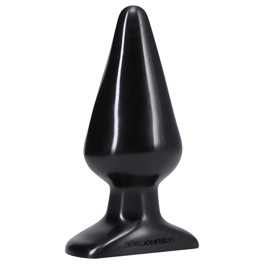 Doc Johnson - análny kolík - čierny, veľký - 14,5 cm