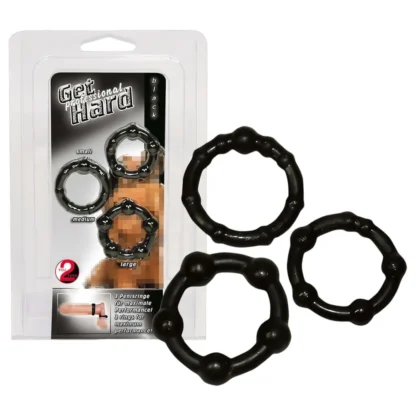 You2Toys - erekčný krúžok set - čierny - 3 ks