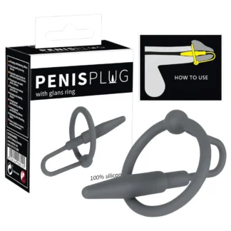 You2Toys - Penisplug - silikónový krúžok na žaluď s kónickým dilatátorom (sivý)
