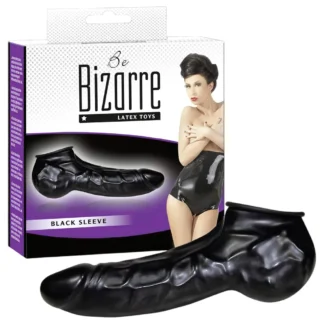 You2Toys - latex návlek na penis a semenníky - čierny - Be Bizarre