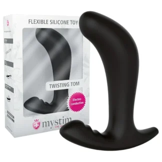 mystim Twisting Tom - elektro análny dildo (čierny)