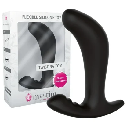 mystim Twisting Tom - elektro análny dildo (čierny)