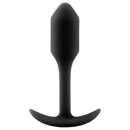 b-Vibe Snug Plug 1 - análny kolík s vnútornou záťažou (55 g) - čierny
