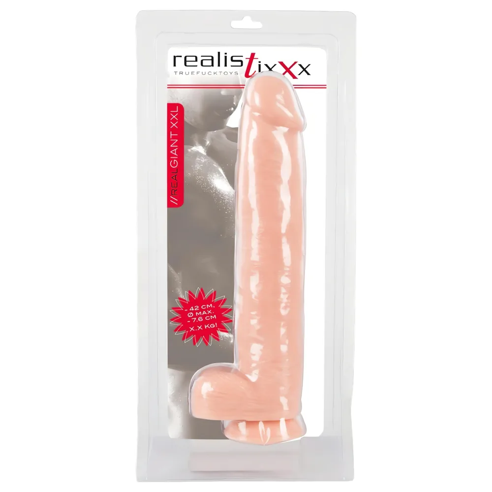 realistixxx Giant 3XL - realistický dildo (42 cm, telová farba)