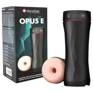 mystim Opus E Donut - elektro masturbátor (prírodná‑čierna)