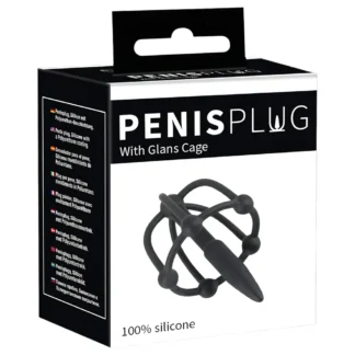 You2Toys - Penisplug - silikónová klietka na žaluď s dilatátorom (čierna)
